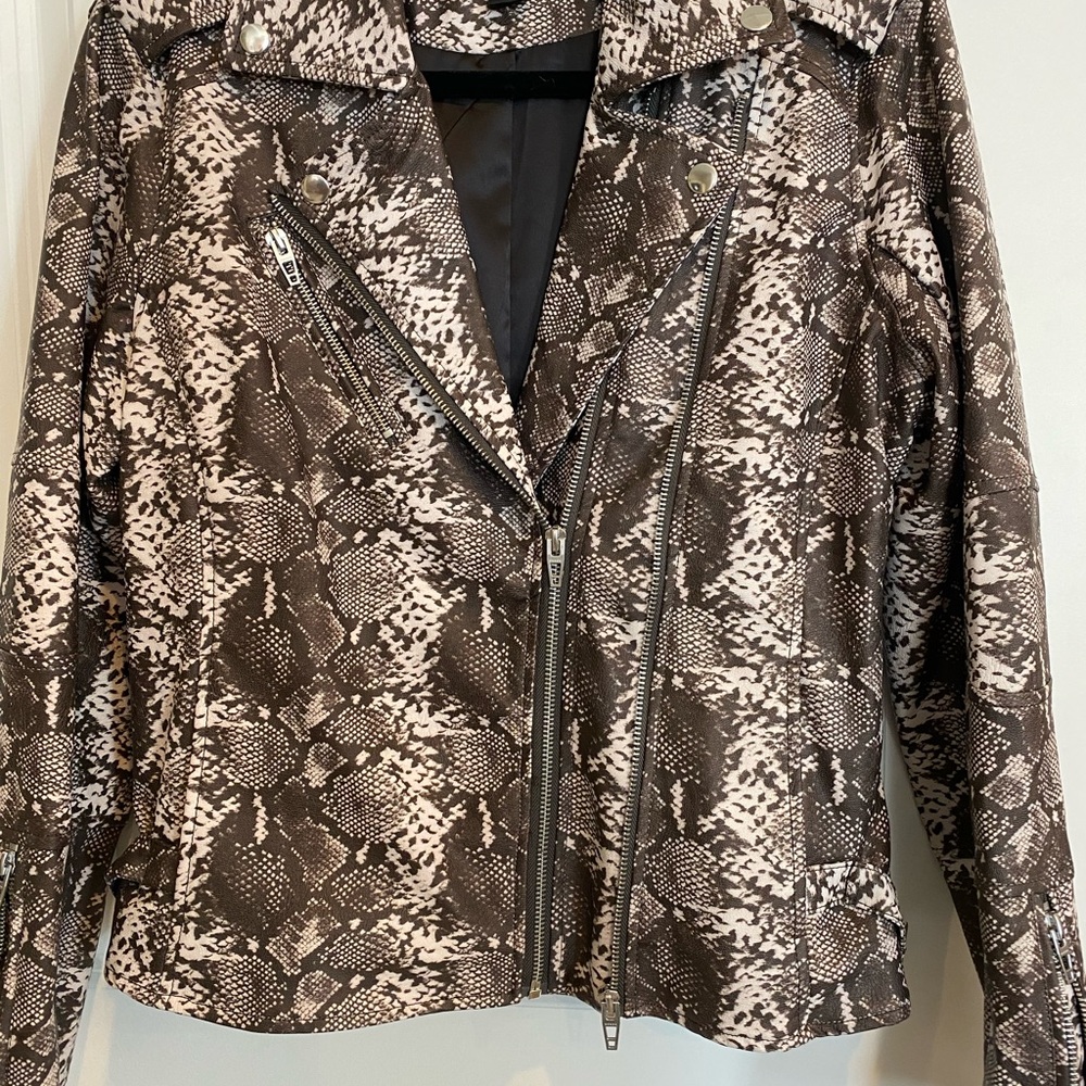 Moto jacket faux leather